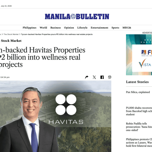 Tycoon-backed Havitas Properties pours 2 billion into wellness real estate projects.